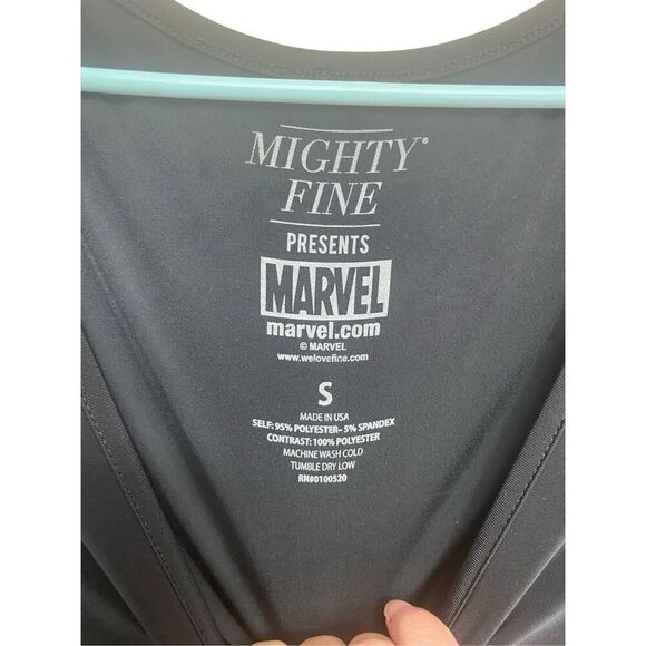 Mighty Fine Womens Black Marvel Comics Kaleidoscope Avengers Maxi Dress Small - Picture 5 of 5